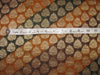SHEER Brocade 3.75 single length fabric mustard green wine x metallic antique gold paisleys 44 " wide BROS34[3]
