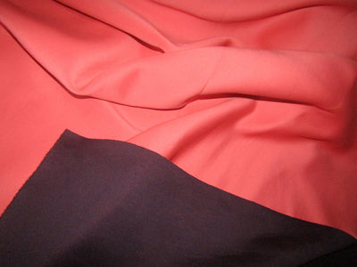 Reversable Coral x aubergine Scuba air layer sandwich for fashion wear fabric ~58&quot; wide[12035]