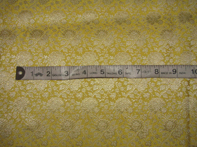 Brocade fabric yellow ,ivory x metallic gold color 44" wide BRO763[3]