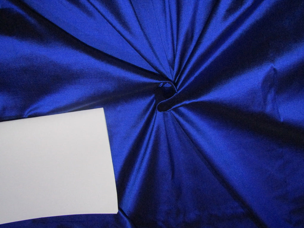 100% Pure silk dupion fabric royal blue color 54" wide DUP310