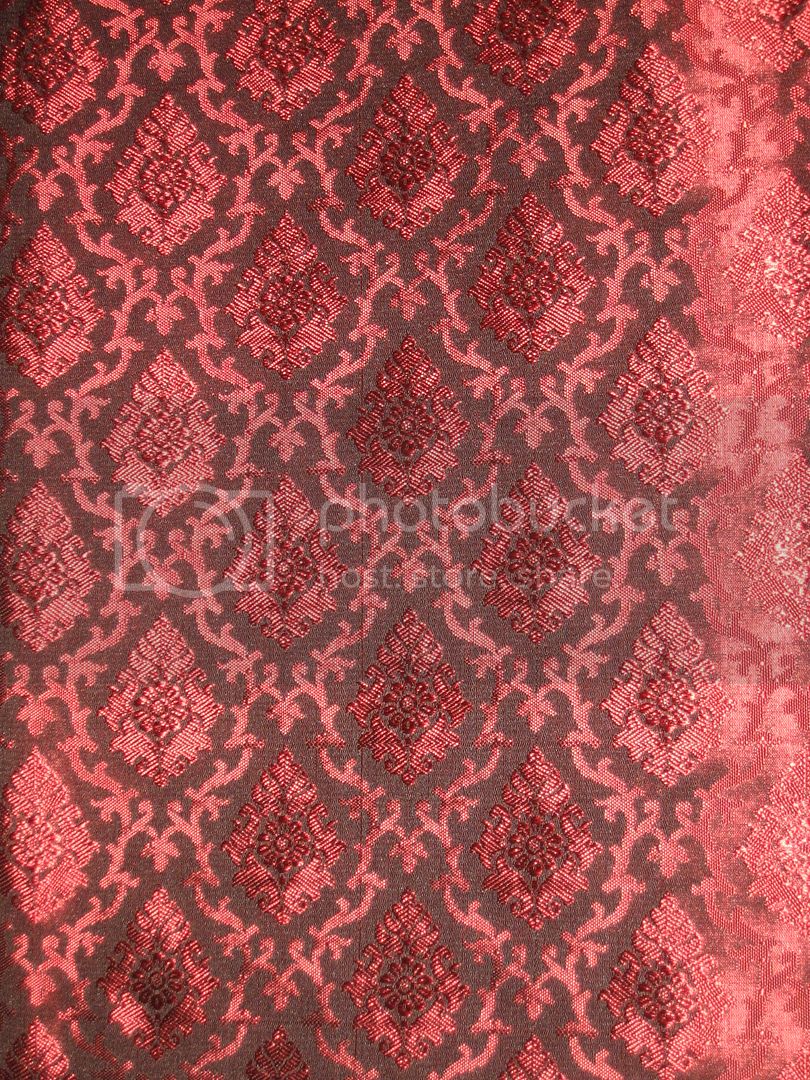 Spun Brocade Fabric Black & Red color 44" wide BRO200[1] availabel for bulk preorder