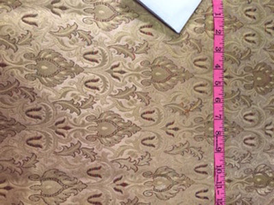 Silk Brocade fabric gold x metallic gold color 44" wide BRO797[1]