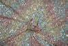 Gold Net Fabric with multi color SEQUENCE Lycra 58&quot; Wide FF37