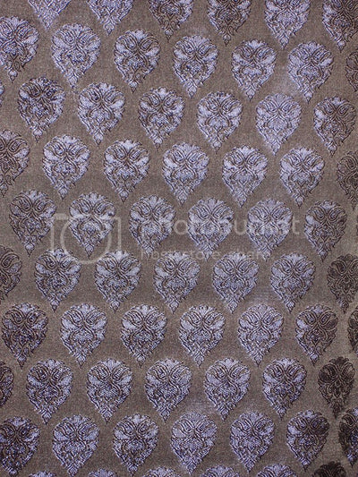 Silk Brocade fabric Blue &amp; Black BRO188[6]