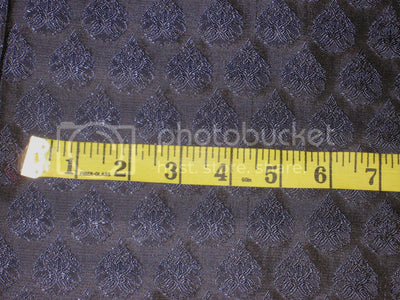Silk Brocade fabric Blue &amp; Black BRO188[6]