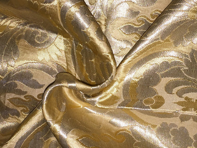 Silk Brocade Fabric pure Gold color 36" wide BRO115[4]