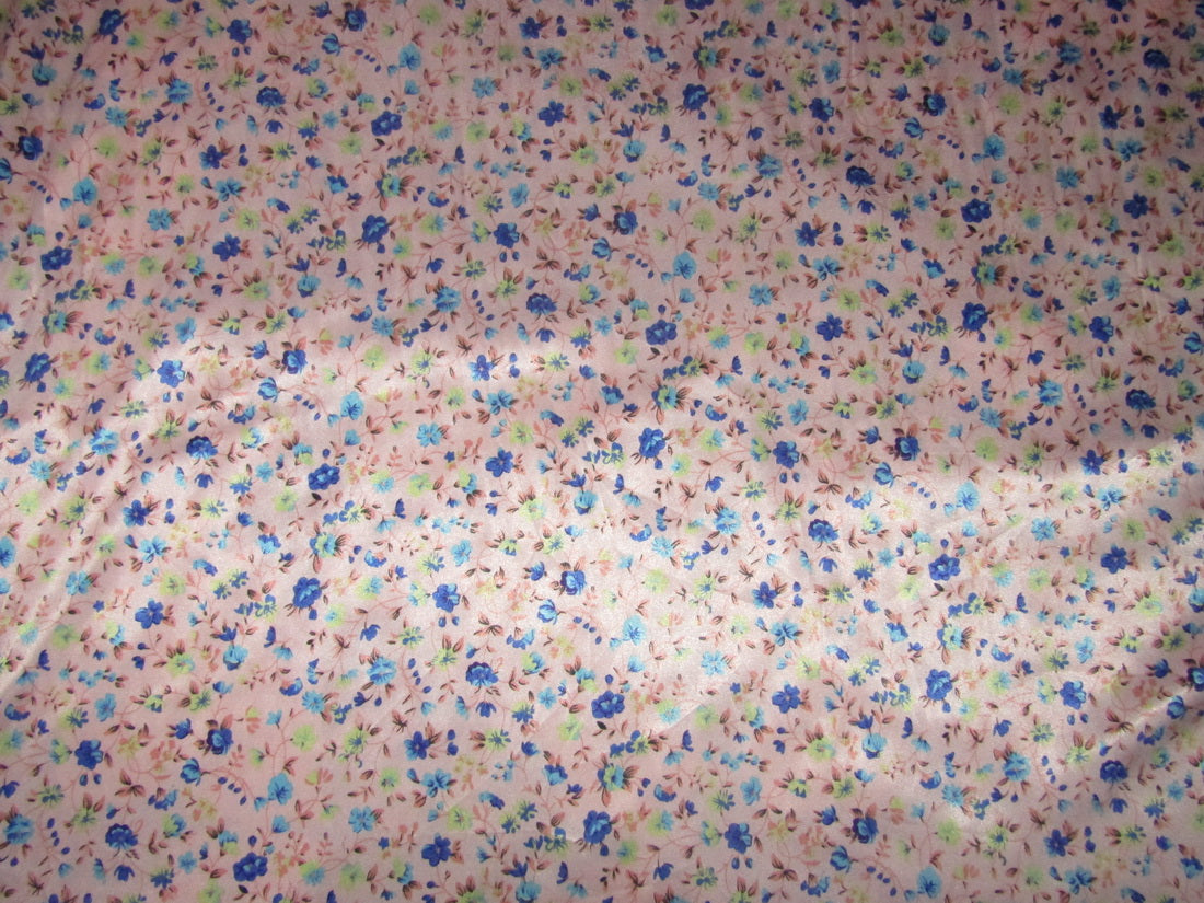 luxurious satin print pastel pink 58&quot; wide  [roll]