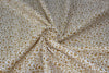 100% Linen Beautiful Gold Floral Print Fabric ~ 58&quot; wide