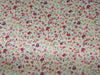 satin print ivory with red and pink flowers 58&quot; wide  [roll]