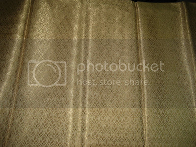 Silk Brocade fabric Gold color