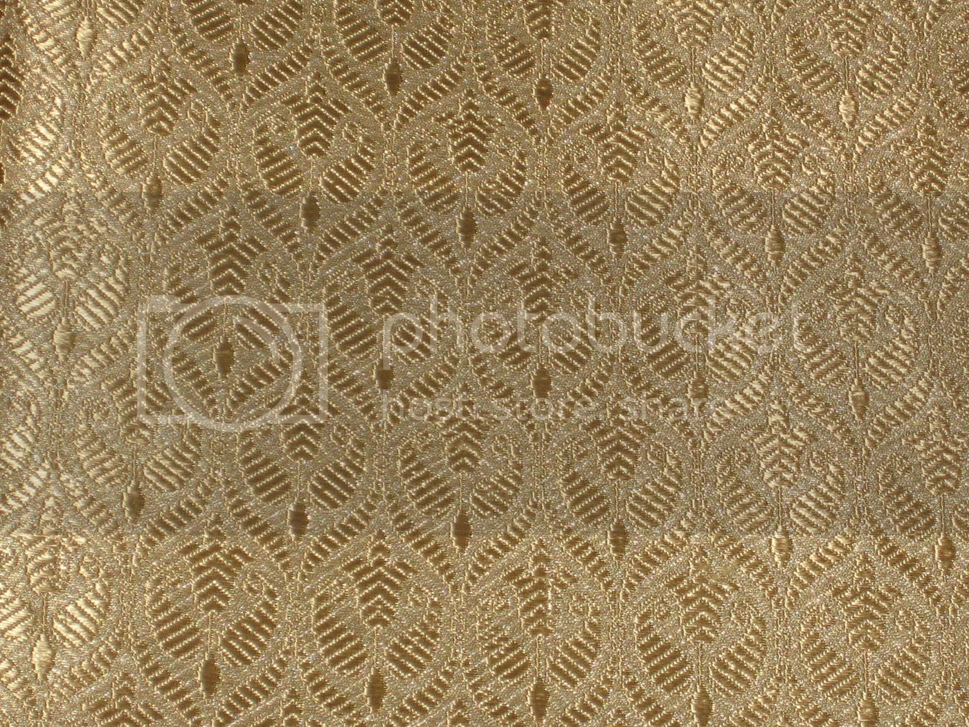 Silk Brocade fabric Gold color