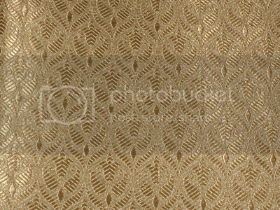 Silk Brocade fabric Gold color