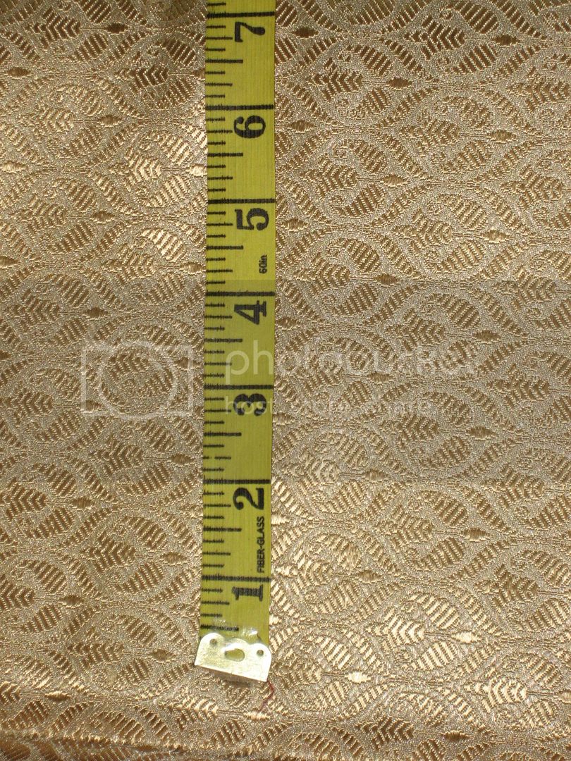 Silk Brocade fabric Gold color