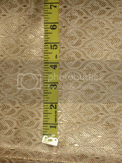 Silk Brocade fabric Gold color