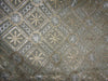 organza fabric 44&quot; natural white color with gold and silver embroidery =[10529]