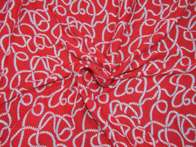Rayon Printed fabric RED color 44&quot; wide