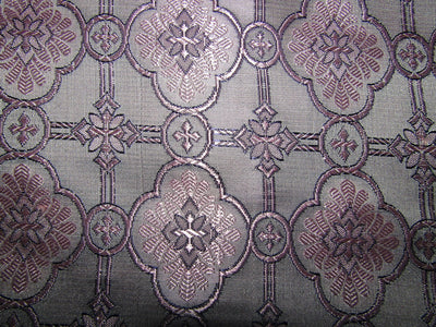 Brocade Vestment Fabric Rose Pink &amp; Ink Purple color 44&quot;BRO346[2]