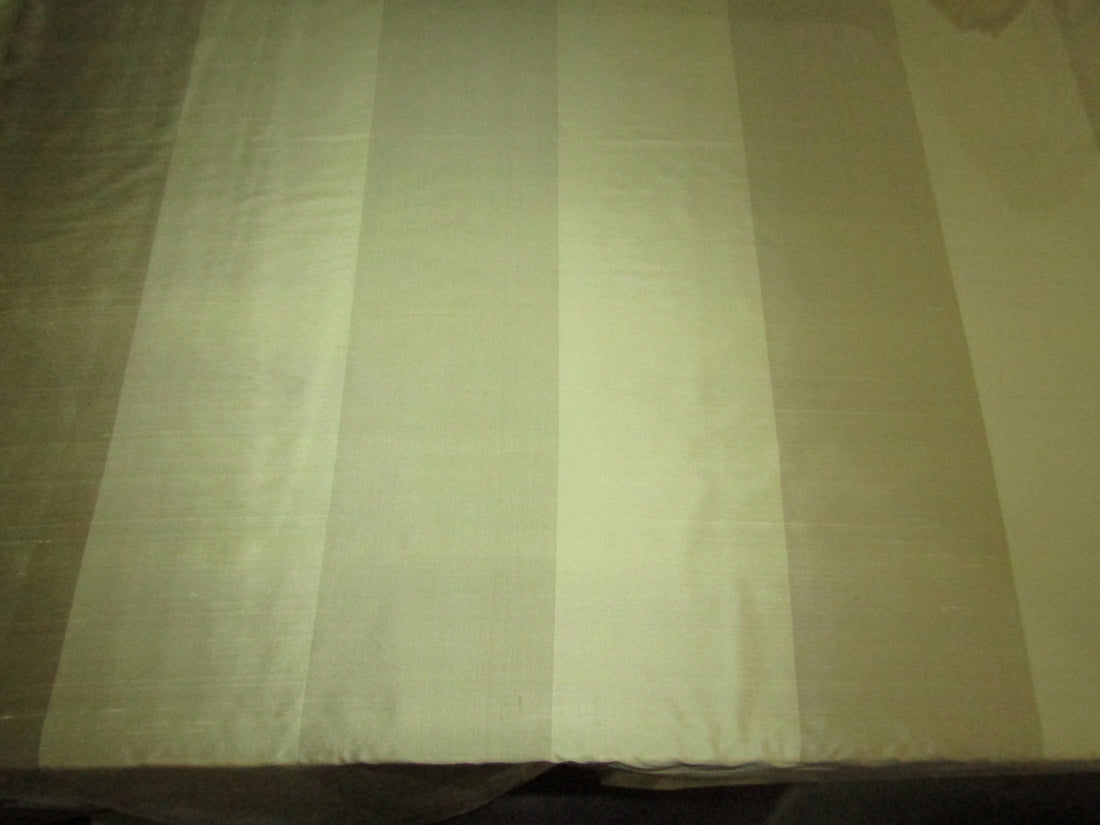 100% Silk Dupion Pastel olive and yellow stripes 44" wide DUPSROLL[1]
