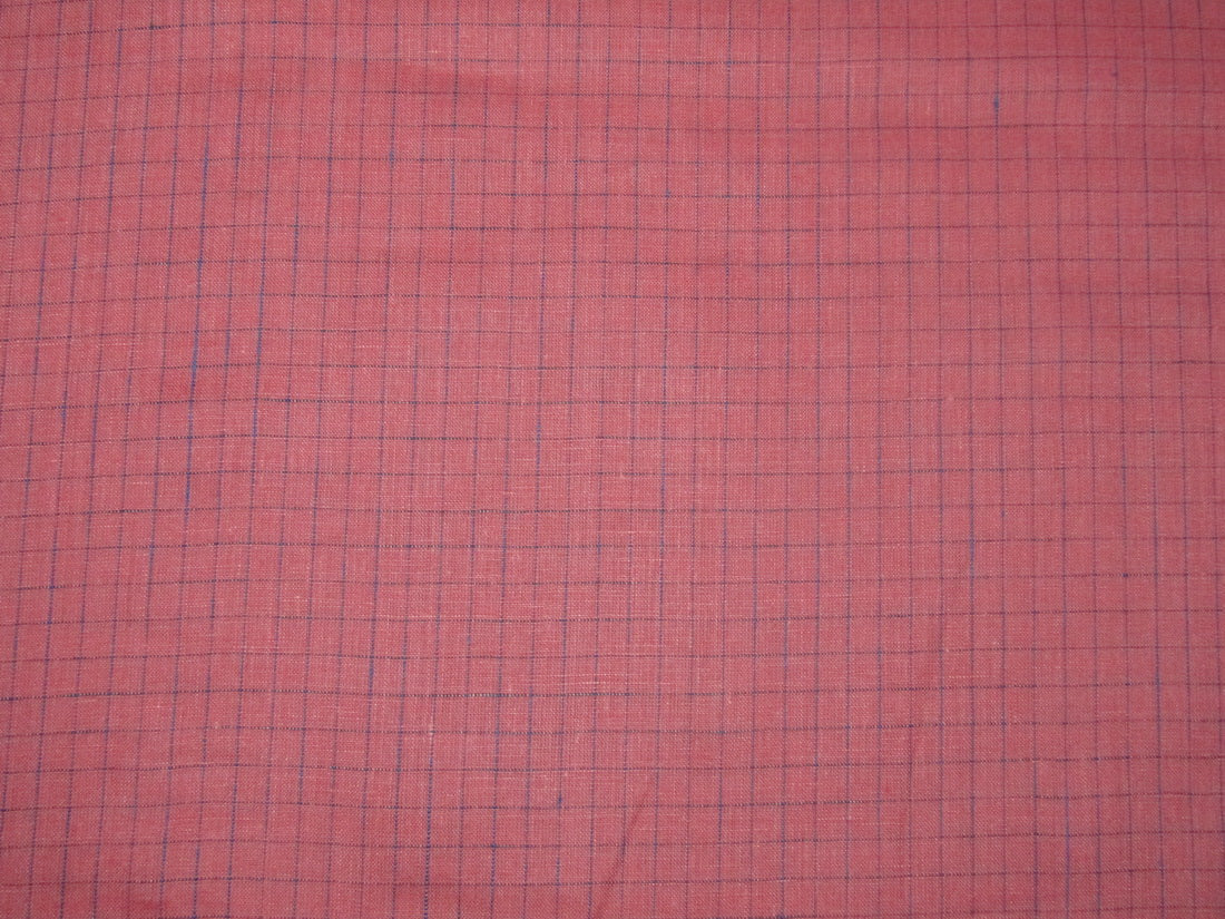 100% Linen Pink plaids 60's Lea Fabric ~ 58&quot; wide