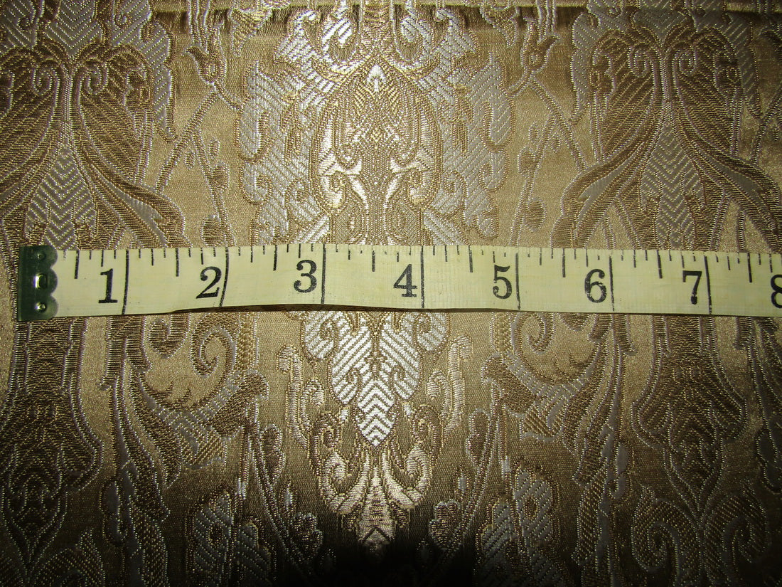 BROCADE FABRIC Gold,Light Silver & METALLIC GOLD COLOR 44" wide BRO386[2]