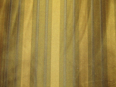100% Silk Taffeta dusty gold and black colour jacquard stripe 54" wide