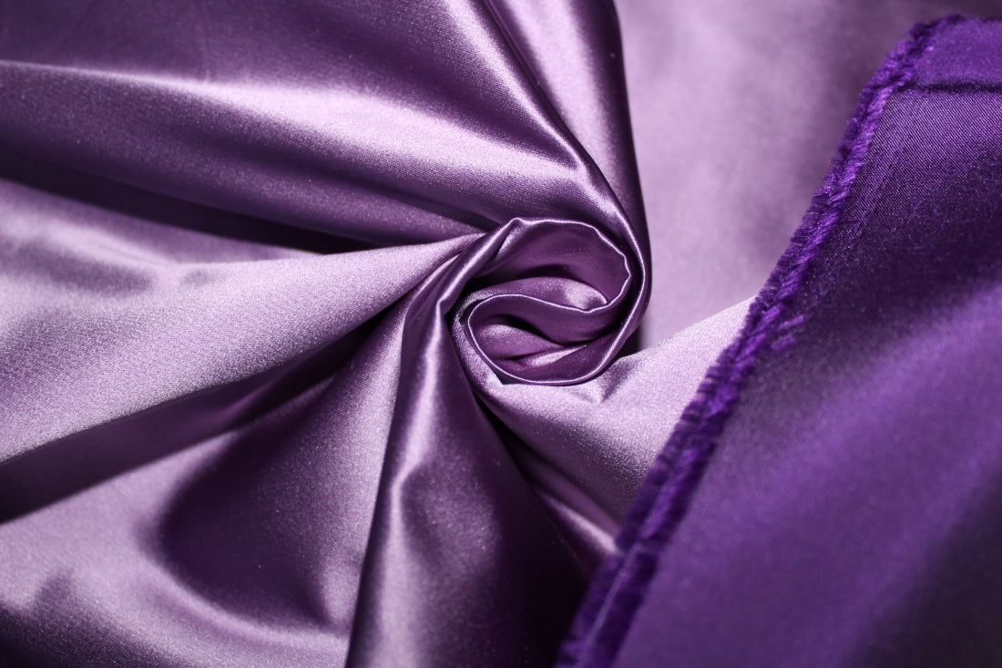 Silk Dutchess Satin Fabric Lavender x Purple Color 53 mm Reversable 54" Wide [7460]