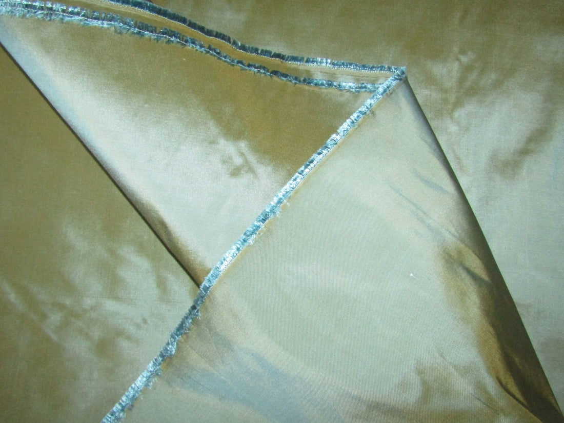 100% Silk Dupioni Fabric Blue x gold color 54" wide DUP364