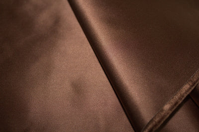 100% SILK DUTCHESS SATIN FABRIC BROWN COLOR 54" wide