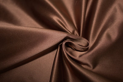 100% SILK DUTCHESS SATIN FABRIC BROWN COLOR 54" wide