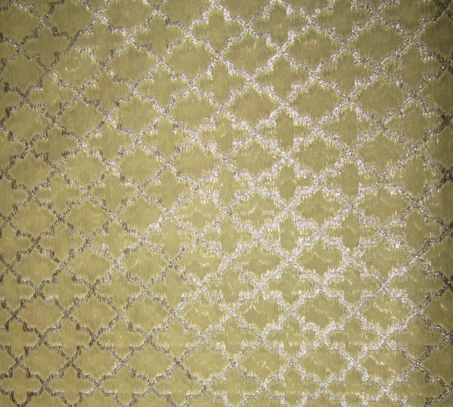 Chanderi Jacquard Brocade Fabric 44" wide available in 4 colors [LEMON YELLOW BEIGE PEACH MINT]