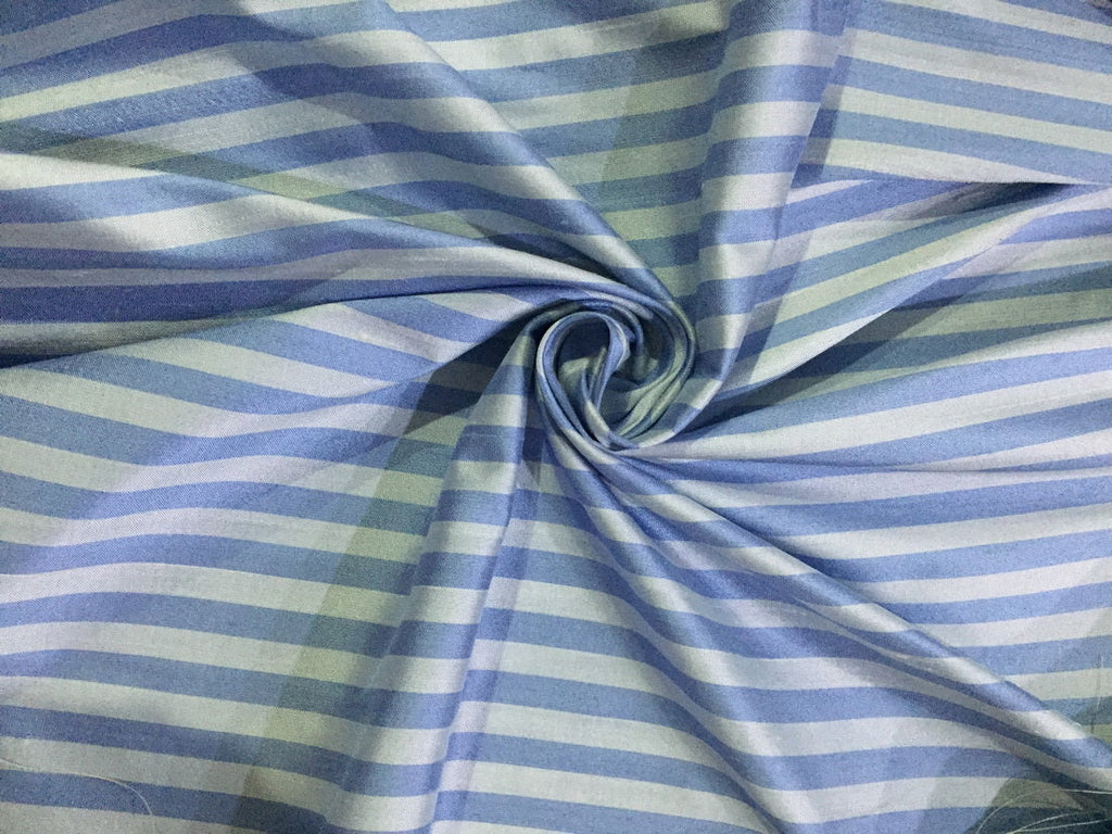 100% silk dupion fabric blue stripe WIDTH WISE DUPNEWS1[1] 54&quot; wide