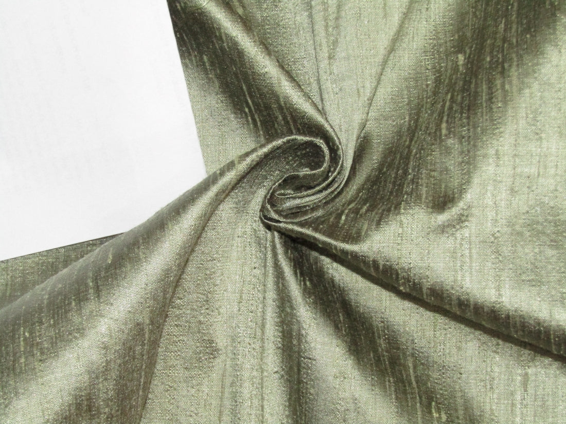 100% pure silk dupioni fabric GREEN X BLACK colour 54" wide with slubs MM92[1]