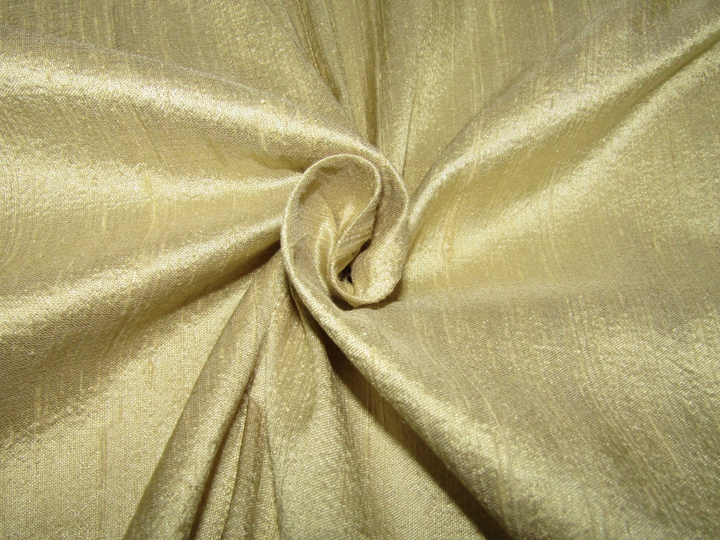 100% pure silk dupioni fabric golden beige  color 54" wide with slubs