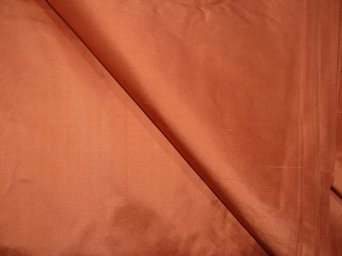 100% Pure silk dupion fabric Orange color 54" wide DUP315