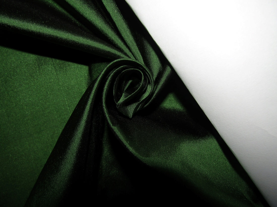 100% SILK DUPION fabric GREEN COLOR 54" WIDE DUP367