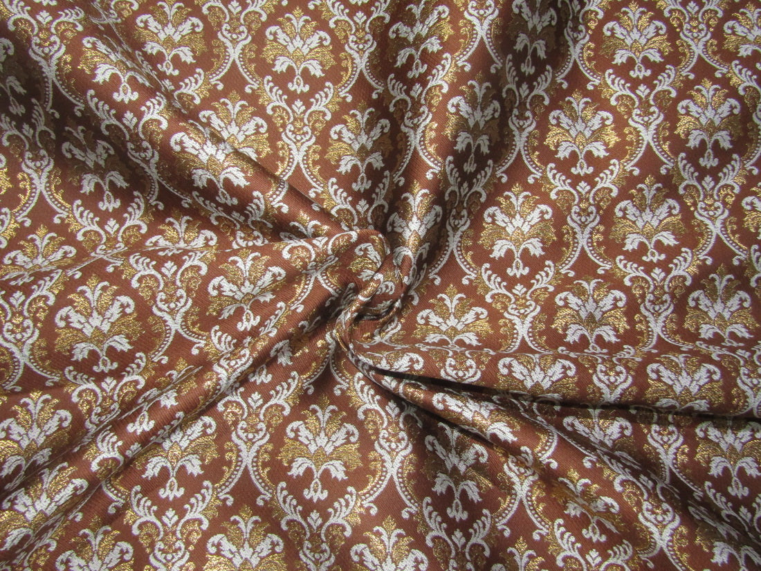 Silk Brocade fabrice brown color 44" wide BRO765A[3]