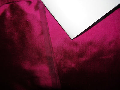 100% Pure SILK DUPIONI FABRIC HOT PINK X  BLACK color 54" wide DUP368