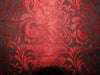 FAUX Silk Brocade fabric Red &amp; Black 44" wide BRO223[4]