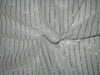 White cotton fabric with Silver color stripe lurex weave 44&quot;