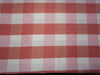 100% Pure Silk Dupion pink white salmon color Plaids Fabric 54" wide DUP#C121[4] [10584]