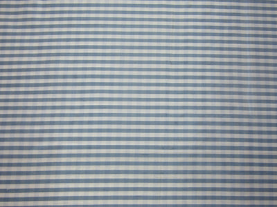 100% Pure Silk Dupion Fabric blue color plaids 54" wide DUP#C121[3]