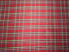 100% Pure Silk Dupion Red Scottish tartan plaids Fabric 54" wide DUP#C121[2]
