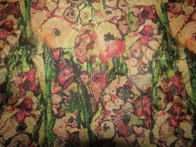 Silk Brocade fabric multi colors 44" wide BRO701A[1] BY THE YARD