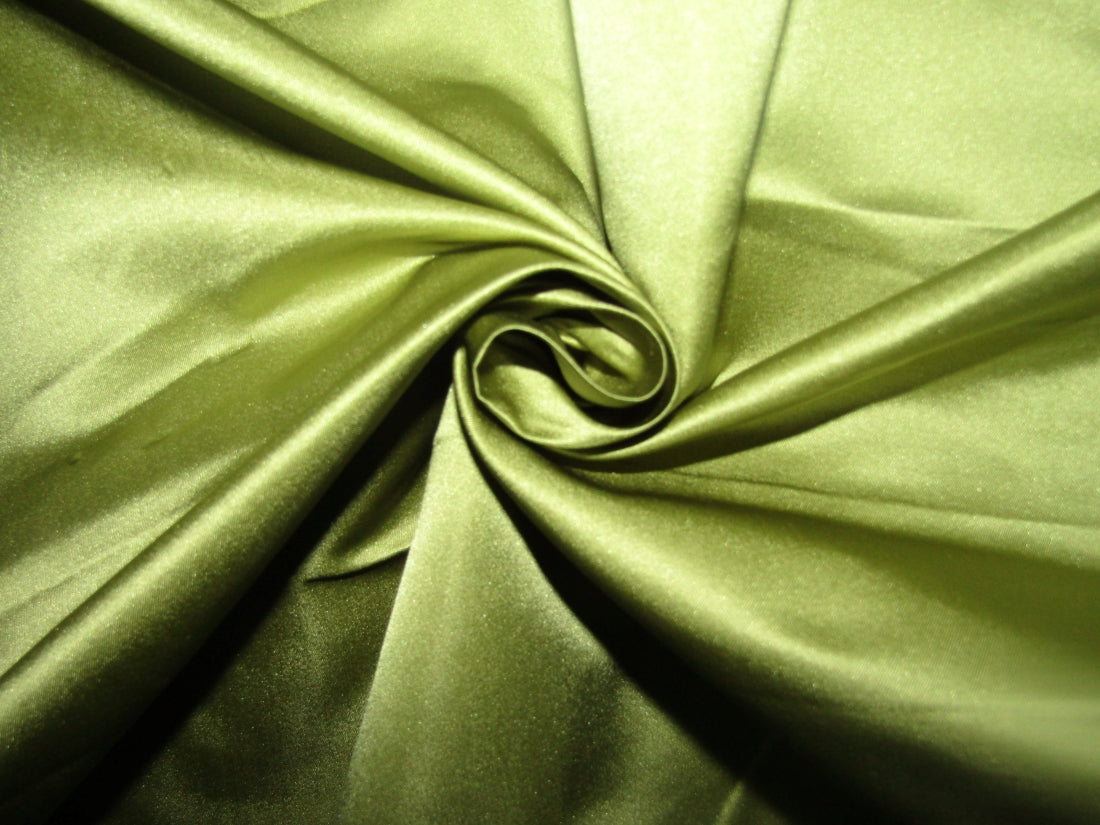 Silk Duchess Satin fabric light olive  color 54" wide [12570]