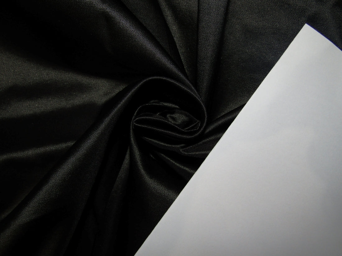 Silk Duchess Satin fabric Reversable Black  and silver 54" wide B2#15[7]