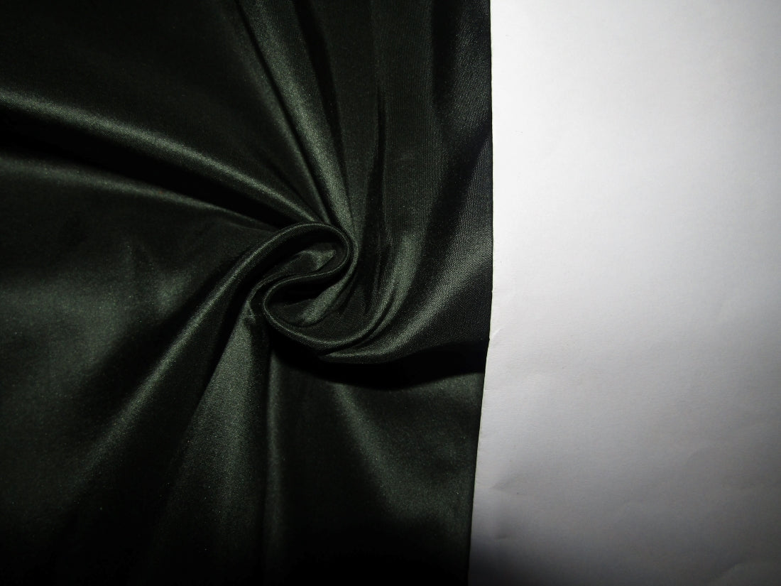100% Silk Dark Green x Black duchess satin 60" wide [12585]