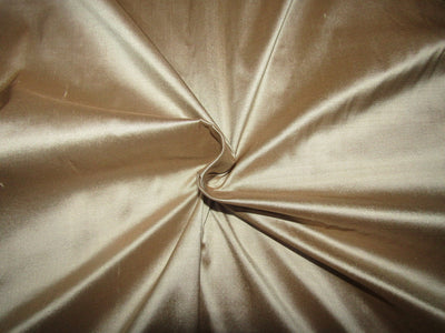 100% Pure silk dupion fabric cream x brown color 54" wide DUP320[1]