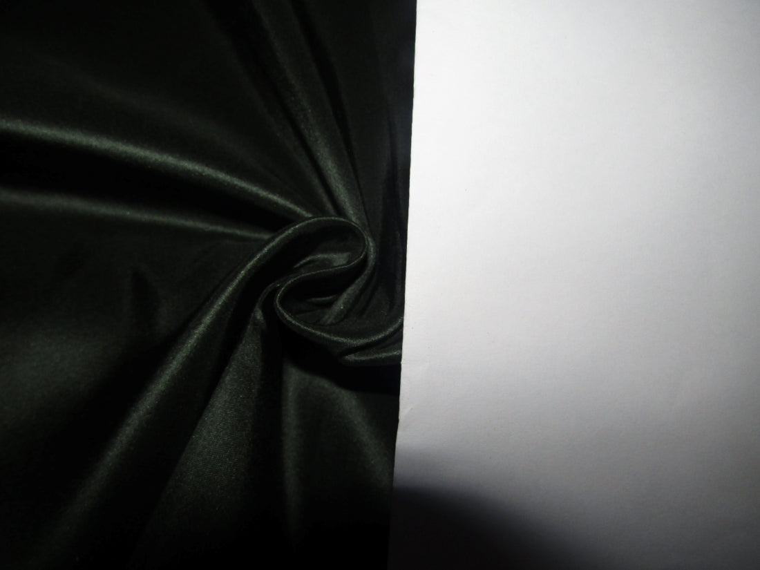 100% Silk Dark Green x Black duchess satin 60" wide [12585]