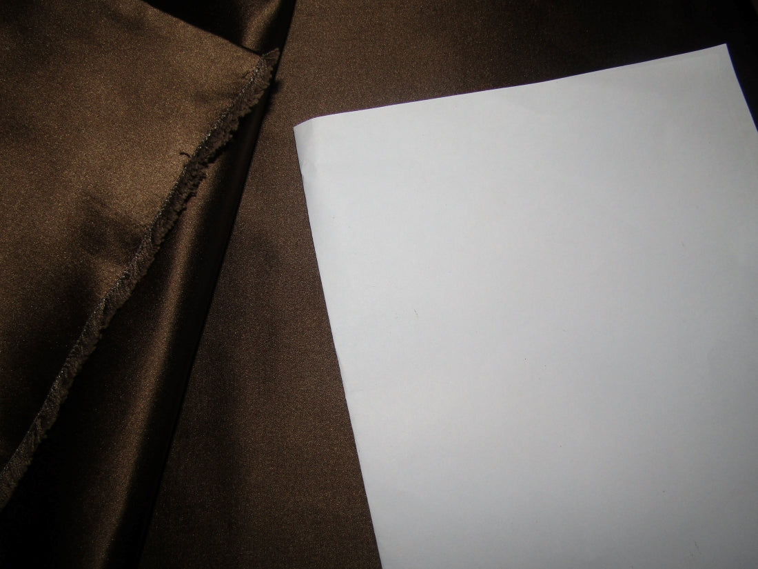 100% SILK DUTCHESS SATIN  BROWN 54" wide [12591]
