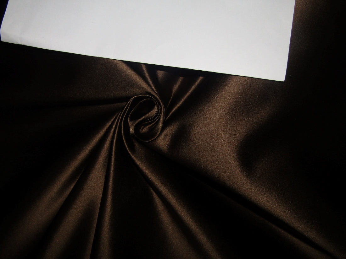 100% SILK DUTCHESS SATIN  BROWN 54" wide [12591]